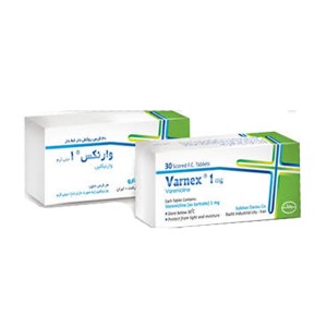 قرص وارنکس 1 میلی گرم وارنيکيلين سبحان 30 عددی