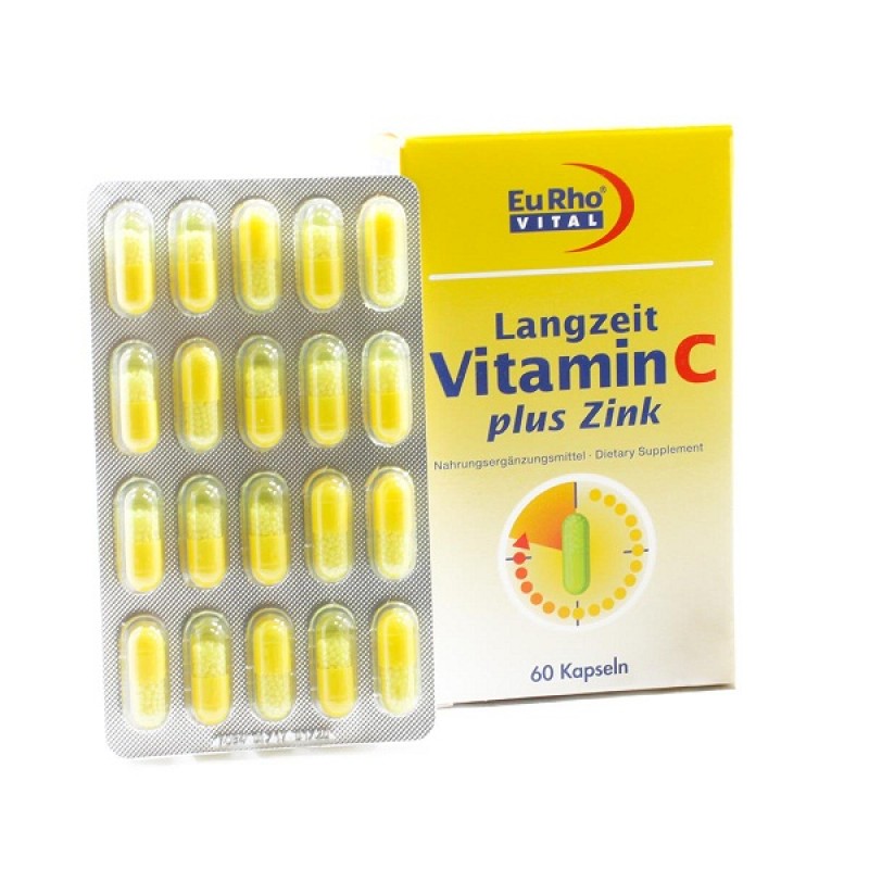کپسول ويتامين ث + زينک 10 م گ  يوروويتال