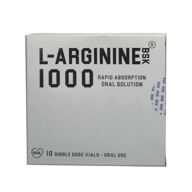 ویال ال آرژنین 1000 میلی گرم بی اس کی 10 عدد