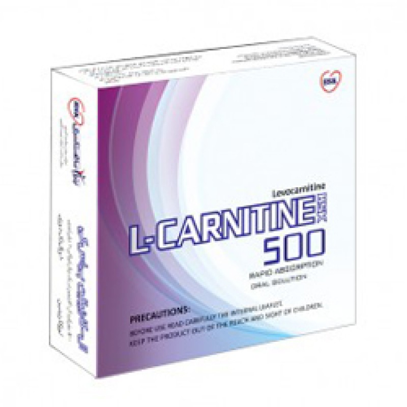 ویال خوراکی ال کارنیتین 500 میلی گرم بی اس کی 10 عددی