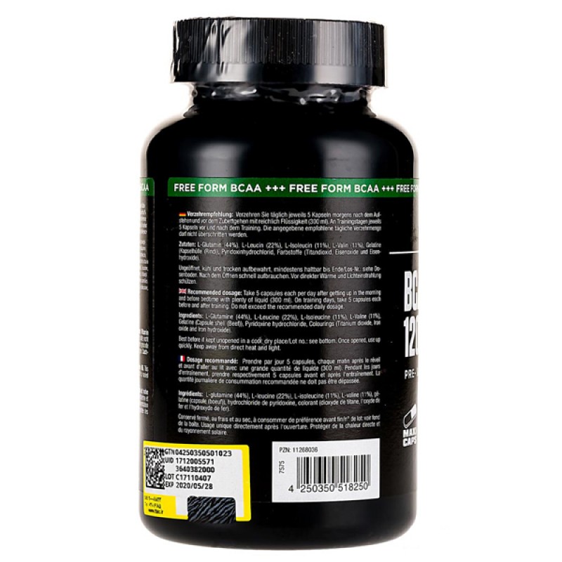 کپسول بی سی ای ای + ال گلوتامین 12000 بادی اتک 180 عددی