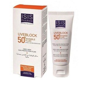 فلوئید ضد آفتاب بی رنگ یووی بلاک SPF50 آیسیس فارما 40 میلی لیتر