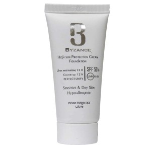 فلوئید ضد آفتاب کرم پودری SPF50 شماره 30 رُز بژ بیزانس 30میلی لیتر