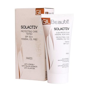 کرم ضد آفتاب سول اکتیو رنگی مینرال فاقد چربی SPF50 ژیل بوته 50 میلی لیتر