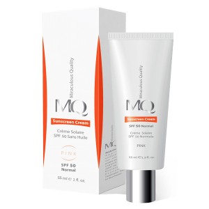 کرم ضد آفتاب نرمال SPF50 صورتی ام کیو 55 میلی لیتر