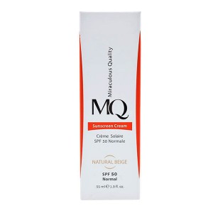 کرم ضد آفتاب نرمال SPF50 بژ طبیعی ام کیو 55 میلی لیتر 