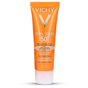 کرم ضد آفتاب رنگی SPF50 ضد لک و تیرگی ویشی 50 میل