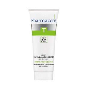 کرم مرطوب کننده و تسکین دهنده صورت با spf30  سبو مویستاتیک فارماسریز 50 میلی لیتر