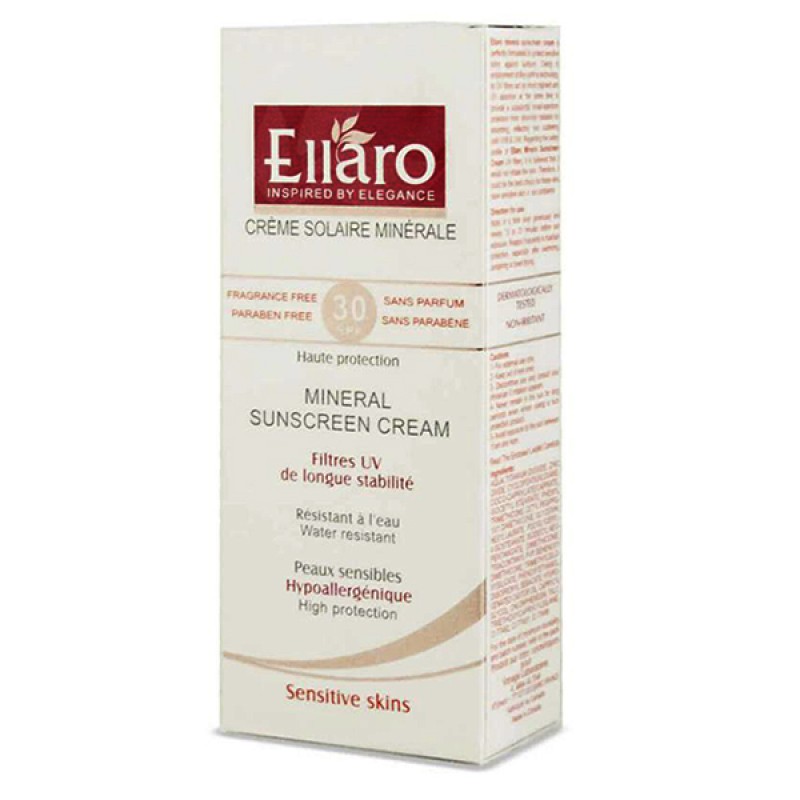 کرم ضد آفتاب مینرال پوست حساس SPF30 الارو 50 میلی لیتر