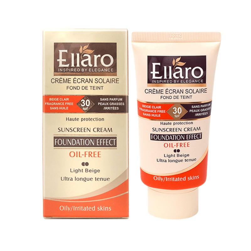 کرم ضد آفتاب کرم پودری بژ روشن پوست چرب SPF30 الارو 40 میلی لیتر
