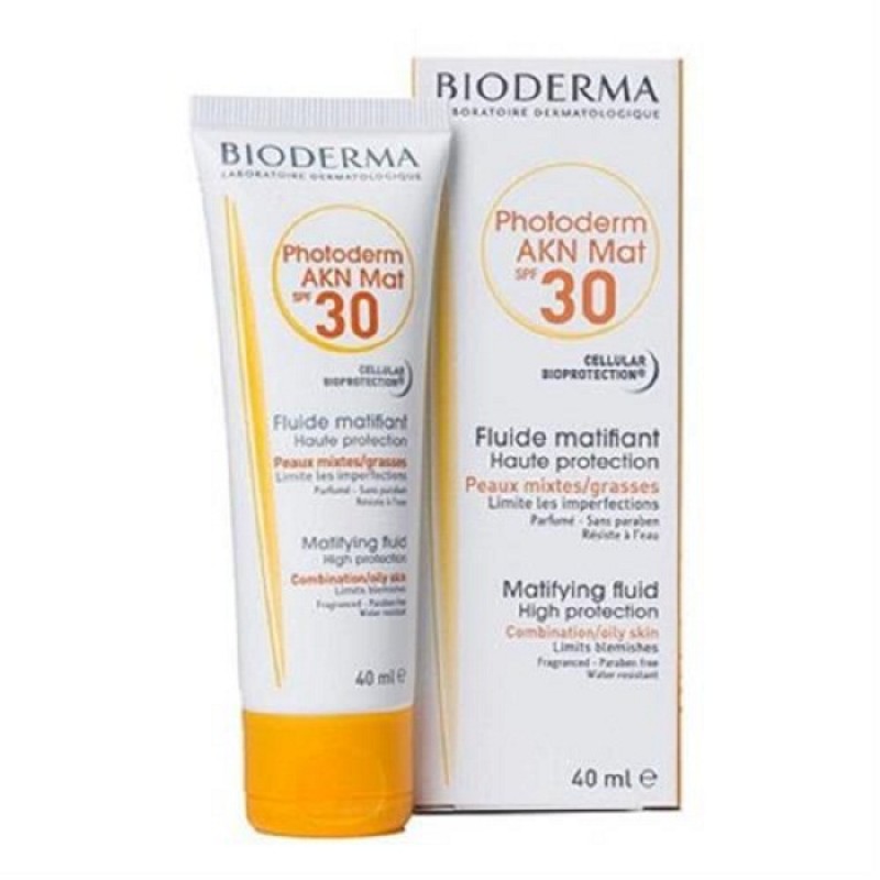 فلوئید ضد آفتاب فتودرم آکنه مت SPF30 بایودرما 40 میلی لیتر