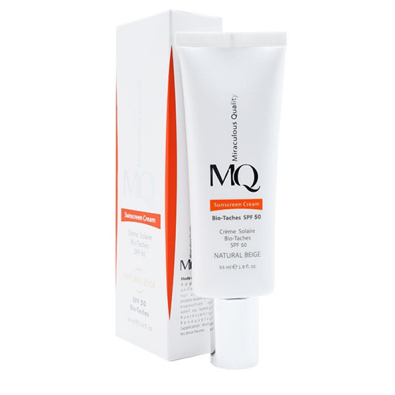 کرم ضد آفتاب ضد لک SPF50 بژ طبیعی بایوتچ ام کیو 55 میلی لیتر