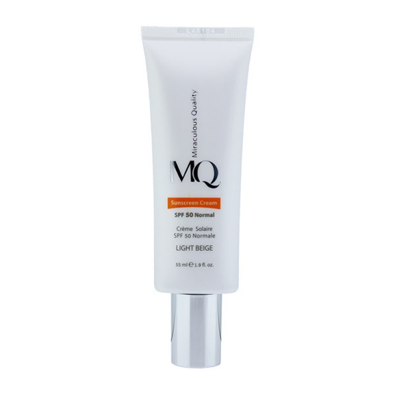 کرم ضد آفتاب نرمال SPF50 بژ روشن ام کیو 55 میلی لیتر