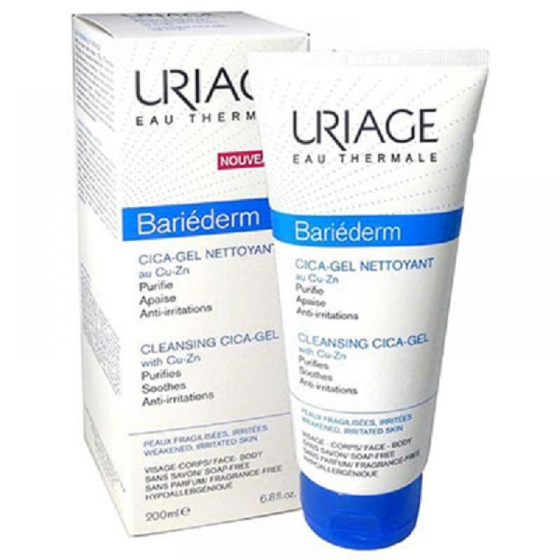 ژل شوینده صورت و بدن اوریاژ سری Bariederm مدل Cica حجم 200 میلی لیتر