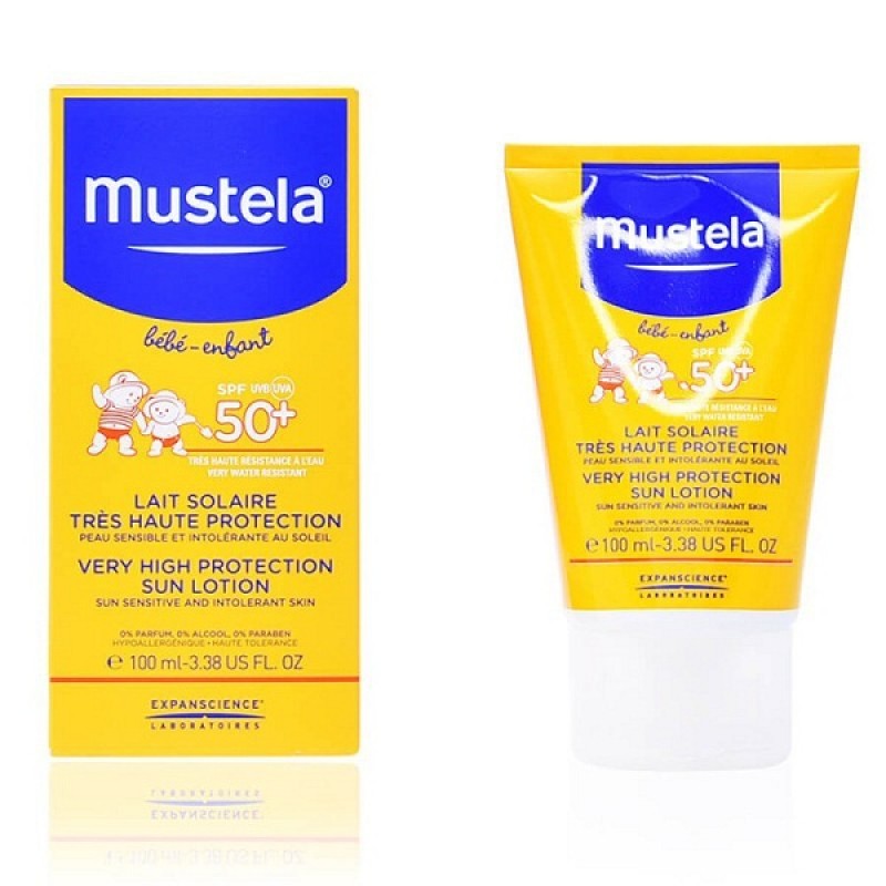 لوسیون ضد آفتاب کودک موستلا با +SPF50 حجم 40 میل