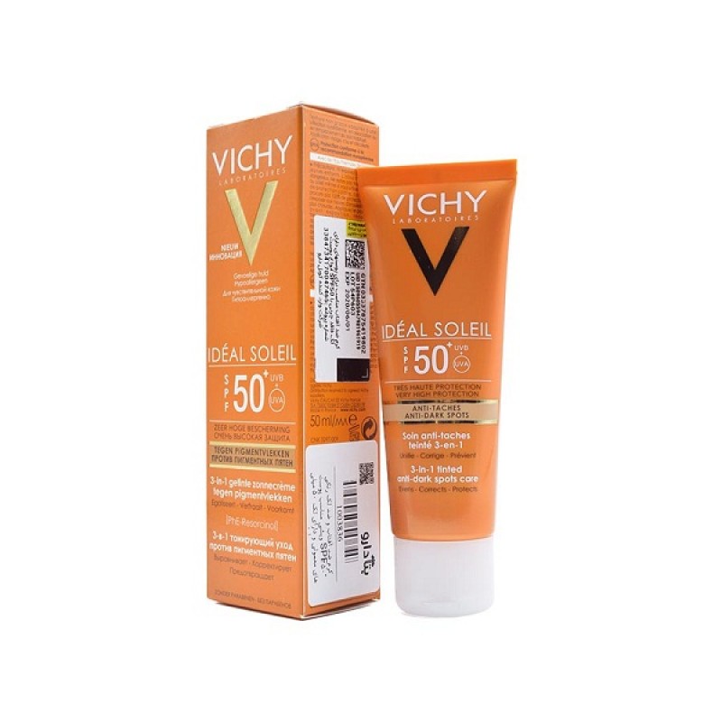 کرم ضد آفتاب رنگی SPF50 ضد لک و تیرگی ویشی 50 میل