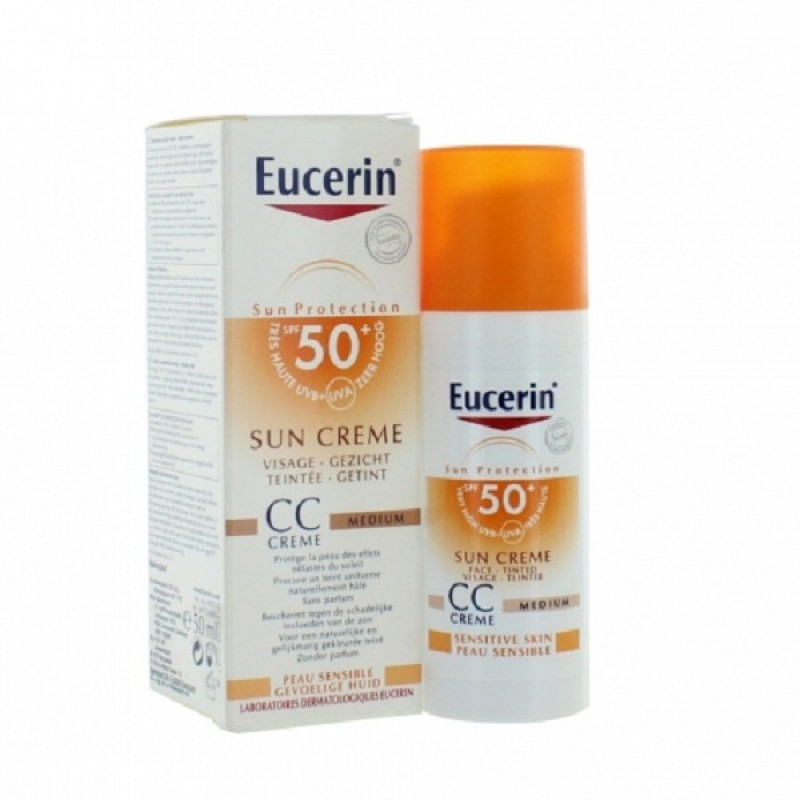 کرم CC ضد آفتاب رنگی SPF50پوست حساس اوسرین 50 میل