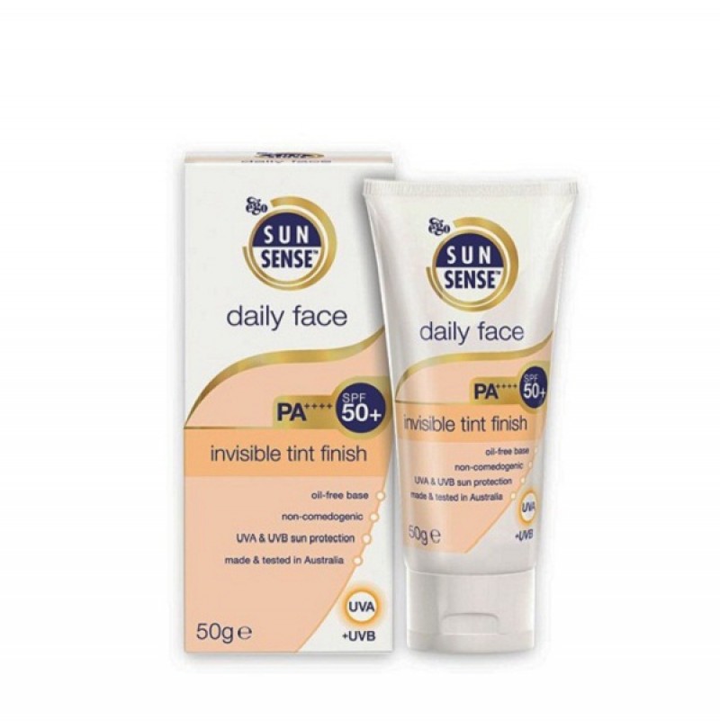 کرم ضد آفتاب سان سنس دیلی فیس ایگو ⁺SPF50 مناسب پوست های مختلط و چرب ۵۰ گرم