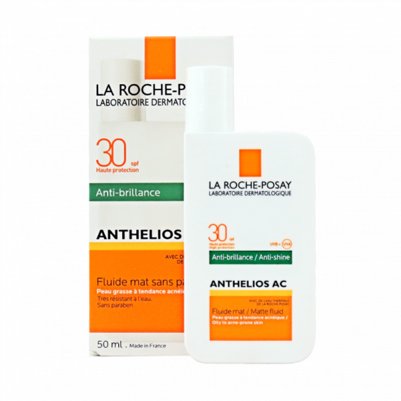 فلوئید ضد آفتاب لاروش پوزای مدل Anthelios Ac SPF30 مناسب پوست چرب و آکنه ای حجم 50میل