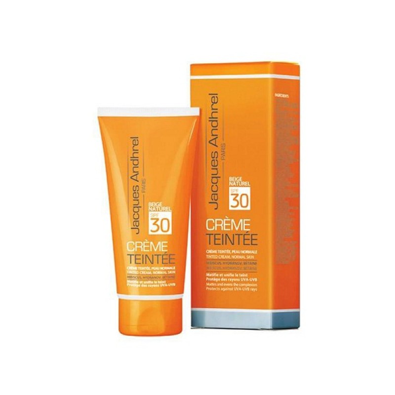 کرم ضد آفتاب SPF30 ژاک آندرل پاریس مناﺳﺐ پوست خشک و معمولی حجم 50 میل-رنگ بژ طبیعی