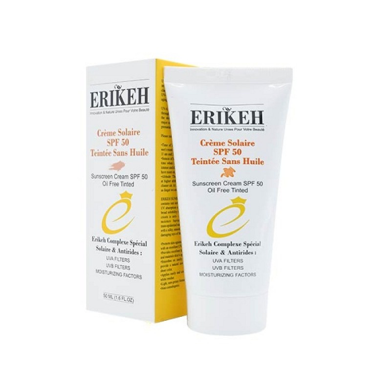 کرم ضد آفتاب SPF50 فاقد چربی رنگی اریکه 50 میل