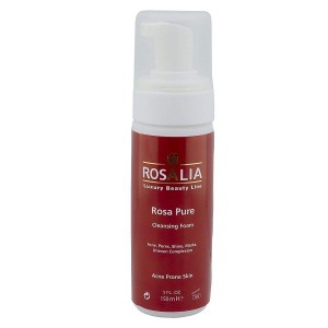 فوم پاک کننده پوست چرب رزالیا مدل Rosa Pure حجم 150 میلی لیتر