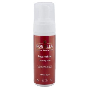 فوم پاک کننده و روشن کننده پوست رزالیا مدل Rosa White حجم 150 میل