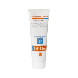 کرم ضد آفتاب و ضد چروک رنگی SPF50 الی ژن مناسب پوست خشک و معمولی حجم 50 میل