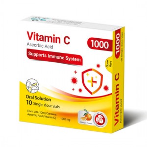 ویال محلول خوراکی ویتامین ث 1000 میلی گرم پی بی جی فارما 10 عدد 