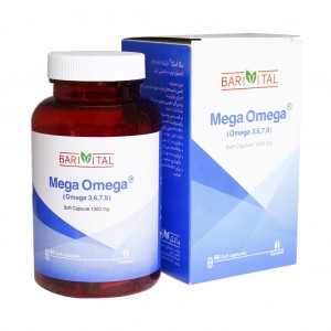کپسول روغن بذر کتان حاوی امگا 3 باریج اسانس ۶۰ عددی