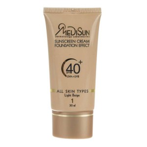 مديسان کرم ضدآفتاب کرم پودري بژ خيلي روشن پوست چرب SPF40