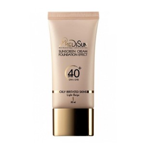 مديسان کرم ضدآفتاب کرم پودري بژ روشن پوست چرب حساس SPF40