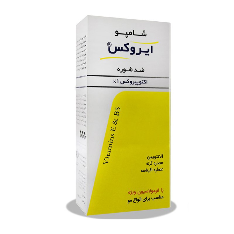 شامپو ضد شوره اکتوپیروکس 1 درصد ایروکس ۲۰۰ میلی لیتر