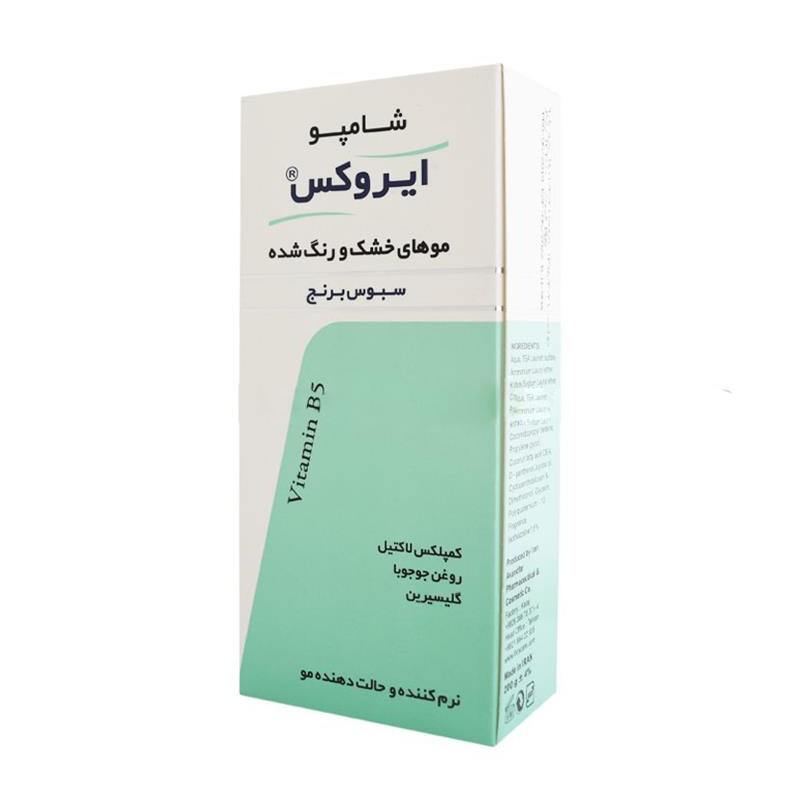 شامپو سبوس برنج موهای خشک و رنگ شده ایروکس ۲۰۰ میلی لیتر