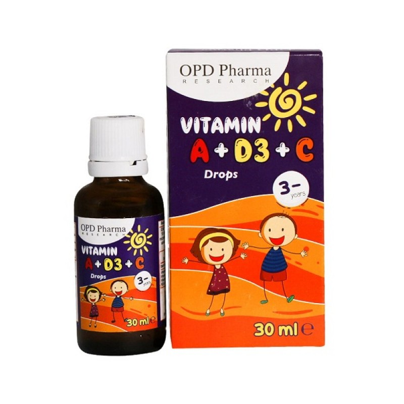 قطره ویتامین A + D3 و C او پی دی فارما 30 میلی لیتر