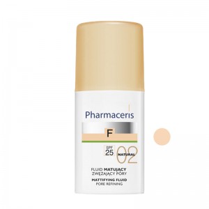 کرم پودر مرطوب کننده ی F مات  SPF 25 شماره 02 فارماسریز 30 میلی لیتر