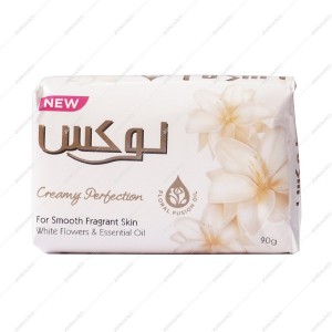صابون شستشو لوکس مدل گل های سفید وزن 90 گرم