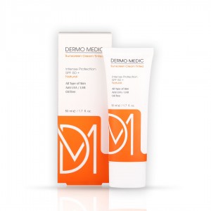 کرم ضد آفتاب فاقد چربی  درمومدیک بژ طبیعی SPF50