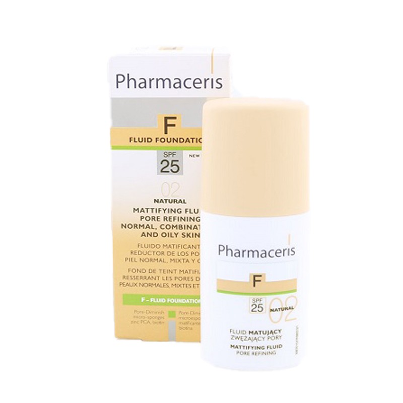 کرم پودر مرطوب کننده ی F مات  SPF 25 شماره 02 فارماسریز 30 میلی لیتر