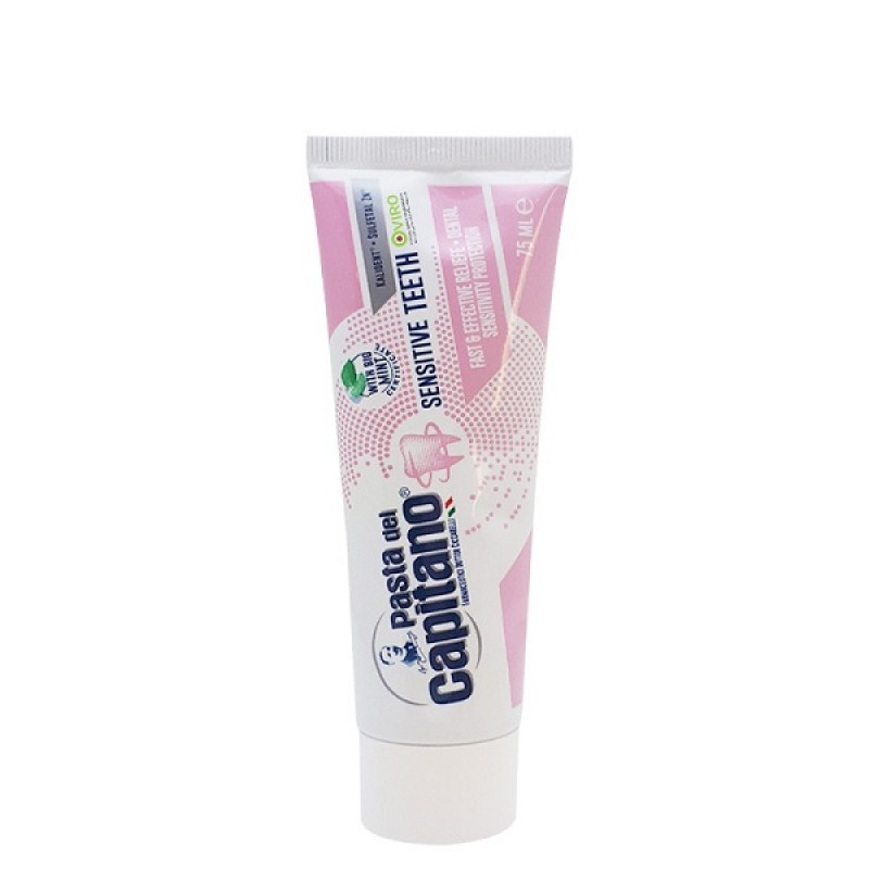 خمیر دندان پاستا دل کاپیتانو مدل Sensitive Teeth حجم 75 میلی لیتر