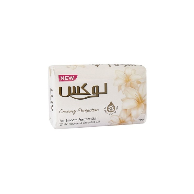 صابون شستشو لوکس مدل گل های سفید وزن 90 گرم