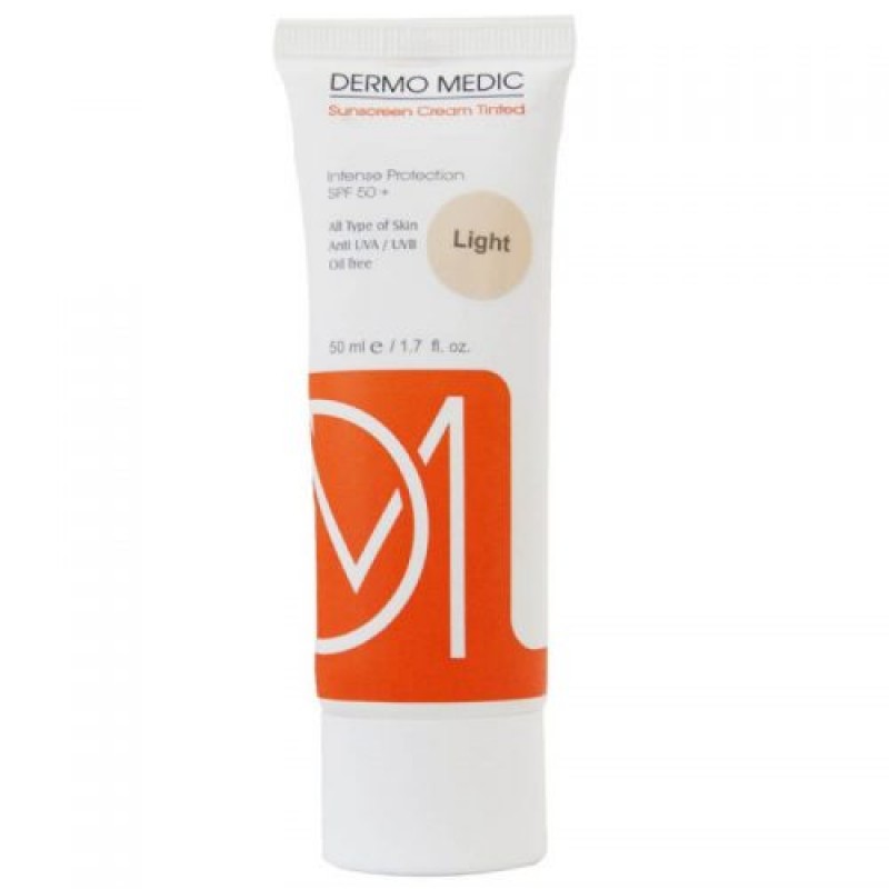 کرم ضد آفتاب فاقد چربی  درمومدیک بژ طبیعی SPF50